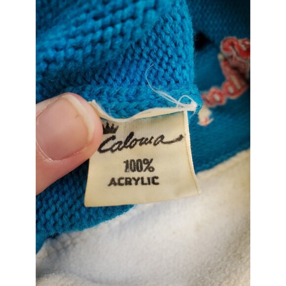 Vintage 1990's Steamboat Ski Resort Hat Cap Nylon Beanie Toque Teal Embroidered - Picture 6 of 9